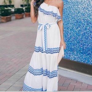 One shoulder maxi dress